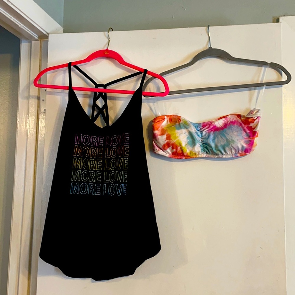 Bathing suit top with cover